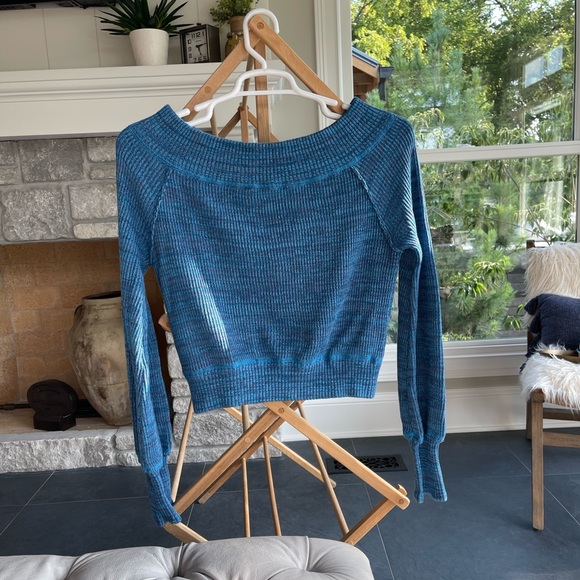 Free People Sweaters - Free People Cropped Off the Shoulder Sweater